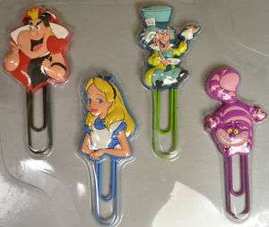 PAPER CLIPS~4~ALICE IN WONDERLAND~Cheshire+Queen~Disney  