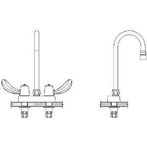  Delta Faucet 27C4842 27T, Two Handle 4 Inch Deck Mount 