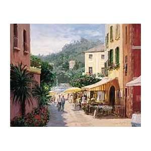   Portofino   Artist George Bates  Poster Size 26 X 34