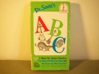 DR SEUSS VIDEO ABC Childrens VHS Tape  