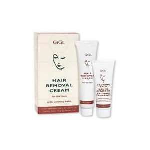 GiGi Hair Removal Cream Depilatory For Face 1oz plus Calming Balm .5oz