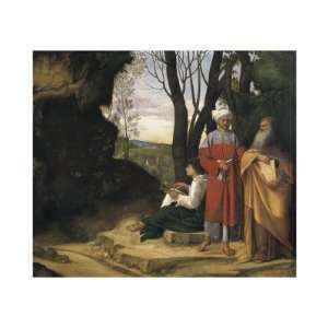   Tre Filosofi) Giclee Poster Print by Giorgione , 12x9