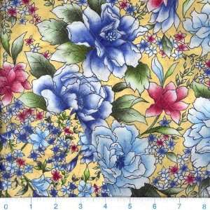   Double Sided Fabric Floral Fantasia By The Yard Arts, Crafts & Sewing