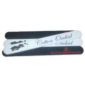  Cotton Orchid Cushioned Nail File Grit 100/180   50 pack 