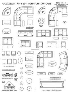 FURNITURE ARRANGING KIT 1/4 Scale  Interior Design  