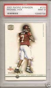 RARE 2001 Pacific Dynagon #110 Michael Vick rc PSA 9  