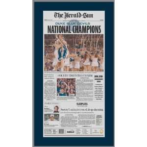  Duke 2010 National Champions Headline Newspaper Laminated 