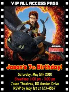 VIP Badges How To Train Your Dragon Ticket Invitations  