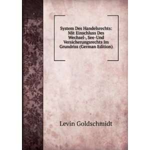   Grundriss (German Edition) (9785876089007) Levin Goldschmidt Books