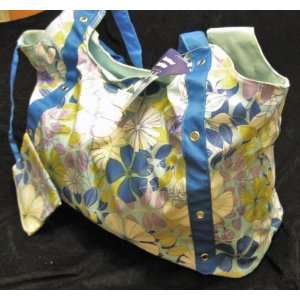  Misty Harbor Oversized Beach Tote, Blue Floral Everything 