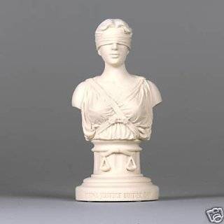 Sale   Desk Top   Blind Lady Justice Bust  Law Office Lawyer Gift