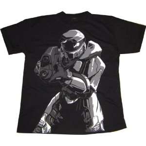 Halo 3 Master Chief Pointing Gun Black Sheer T Shirt  