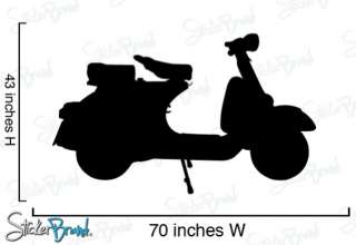 Vinyl Wall Decal Sticker Vespa Moped Scooter  