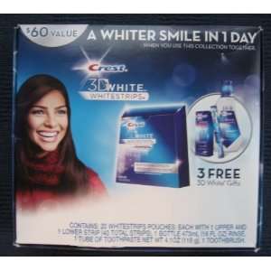 Crest 3D Whitestrips Gift Set   40 Strips + 3 Gifts