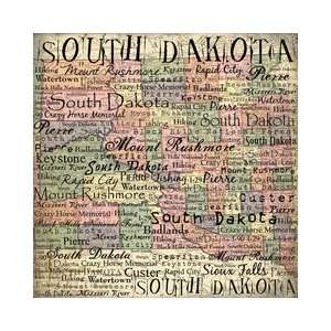   United States Collection   South Dakota   12 x 12 Paper   Map Arts