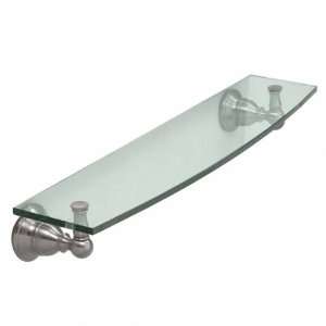  Oldenburg Glass Bathroom Shelf   Satin Nickel