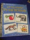   1981 PICTURE DICTIONARY LITTLE GOLDEN BOOK#202 67 TEACH ALPHABET