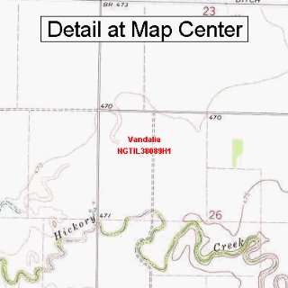   Topographic Quadrangle Map   Vandalia, Illinois (Folded/Waterproof