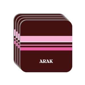 Personal Name Gift   ARAK Set of 4 Mini Mousepad Coasters (pink 