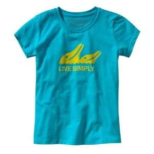  Patagonia Kids   Girls Live Simply Dolphins T Shirt 