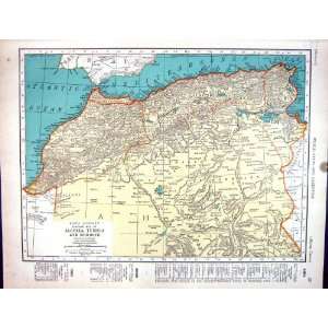  Collier Antique Map 1936 Rand Mcnally Algeria Tunisia 