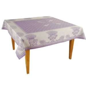  Valensole Purple 100% Double Woven Cotton Tablecloth 63 x 