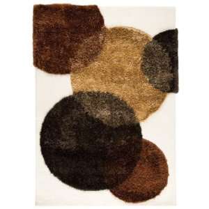   Basics Circle Of Life White Brown 9 x 12 Area Rug