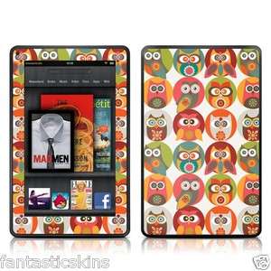  Kindle Fire DecalGirl GLOSSY Skin Kit ~ OWLS FAMILY  