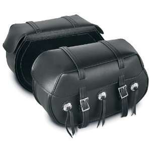 Carroll Leather H7095SPUC Black Heavy Duty Purethane Saddlebag with 