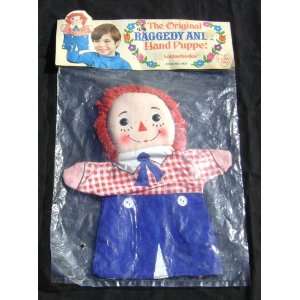  Raggedy Andy Hand Puppet vintage 1973 Knickerbocker MIP 