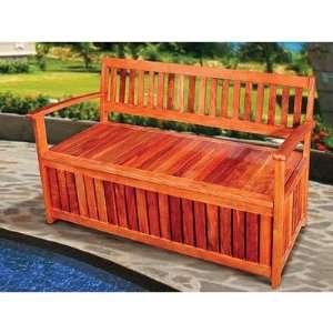  Sina 4 Garden Bench With Storage Box Patio, Lawn 