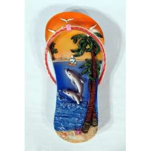   Poly Stone Dolphin Wall Plaque (Sandal Design) 10