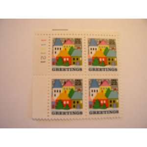 US Postal Stamps, 1987, Village Scene, S# 2245, Plate Block of 4, MNH