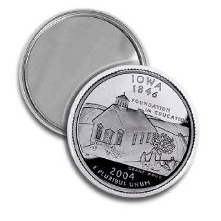 IOWA State Quarter Mint Image 2.25 inch Pocket Mirror by Creative Clam 