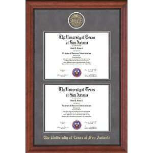 UTSA Double Diploma Frame 