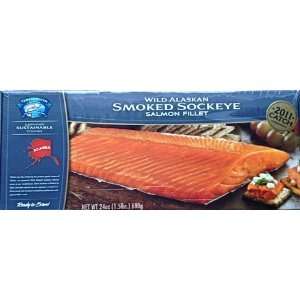   Alaskan Smoked Sockeye Salmon Fillet By Copper River Seafood   24 Oz