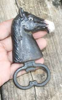 Unusual New Hefty Iron Hand Painted HORSE HEAD Bottle Opener  