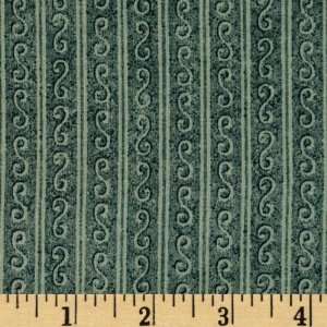  44 Wide Star Of Wonder Scroll Stripe Teal Fabric By The 