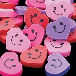  144 Mini Smile Face Erasers Toys & Games