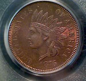 Indian Cent  1876 PCGS MS64RB  