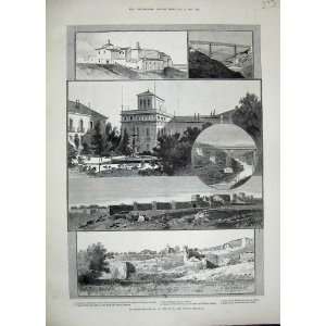 1889 Spain Zafra Huelva Railway Rabida Fortress Niebla  