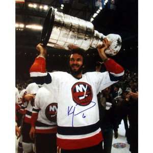  Ken Morrow New York Islanders   with Cup Overhead 