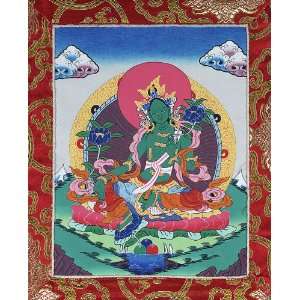  Green Tara Tibetan Buddhist Thangka 