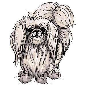  Pekingese   Unmounted Rubber Stamps Arts, Crafts & Sewing