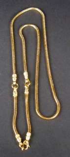   yellow gold dipped top quality snake chain to hold 3 Buddha Amulets