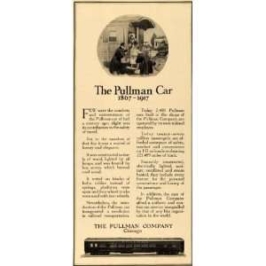 1917 Ad Pullman Railroad Passenger Train Cars Chicago   Original Print 