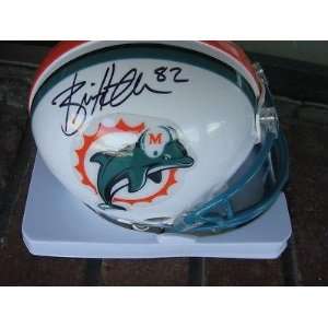  Autographed Brian Hartline Mini Helmet   W coa 