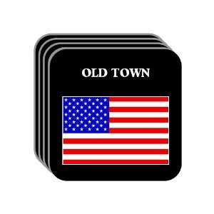  US Flag   Old Town, Maine (ME) Set of 4 Mini Mousepad 