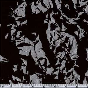  58 Wide Rayon Jersey Knit Graffiti Black/Silver Fabric 