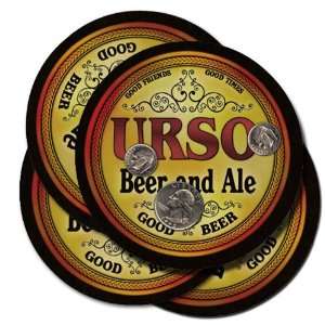  URSO Family Name Beer & Ale Coasters 